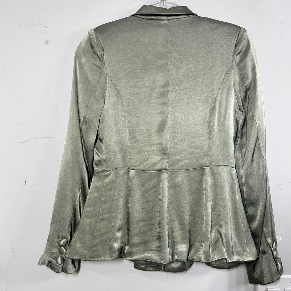 VICI Women's Satin Blazer‎ - Small  - Sage - Picture 7 of 11